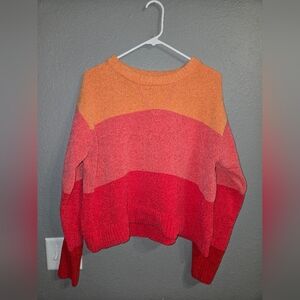 Lane Bryant Sunshine Ombre Striped Cropped Sweater Size 14-16